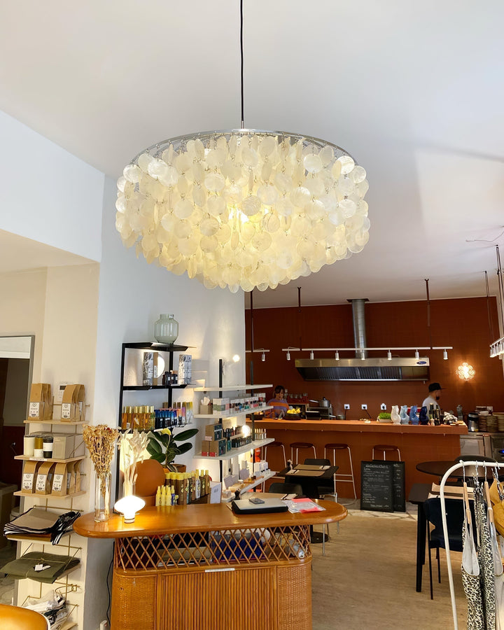 Lustra Suspension Lampe Anneau Rond en Coquillage - Neutralighting