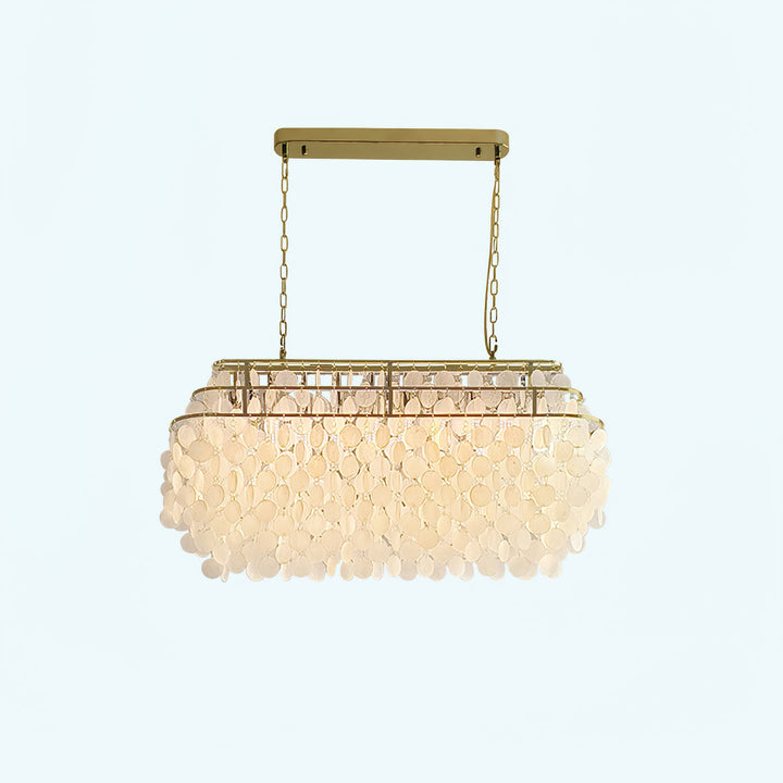 Lustra Suspension Lampe Anneau Rond en Coquillage - Neutralighting