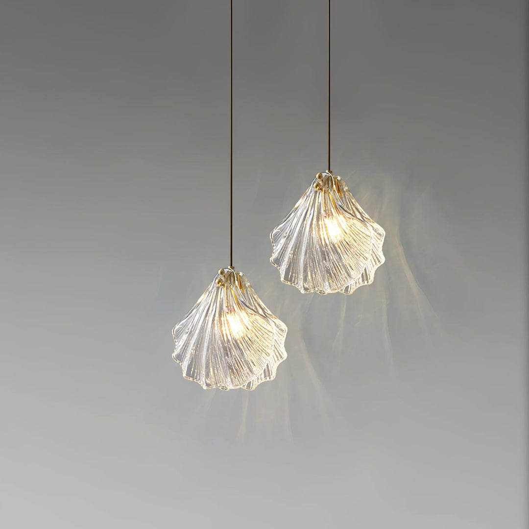 Solara Suspension en Verre Coquillage Artistique Élégante - Neutralighting