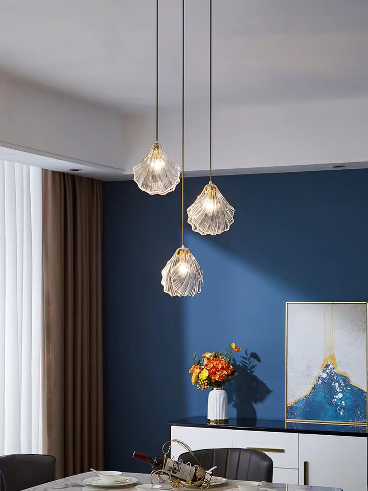 Solara Suspension en Verre Coquillage Artistique Élégante - Neutralighting