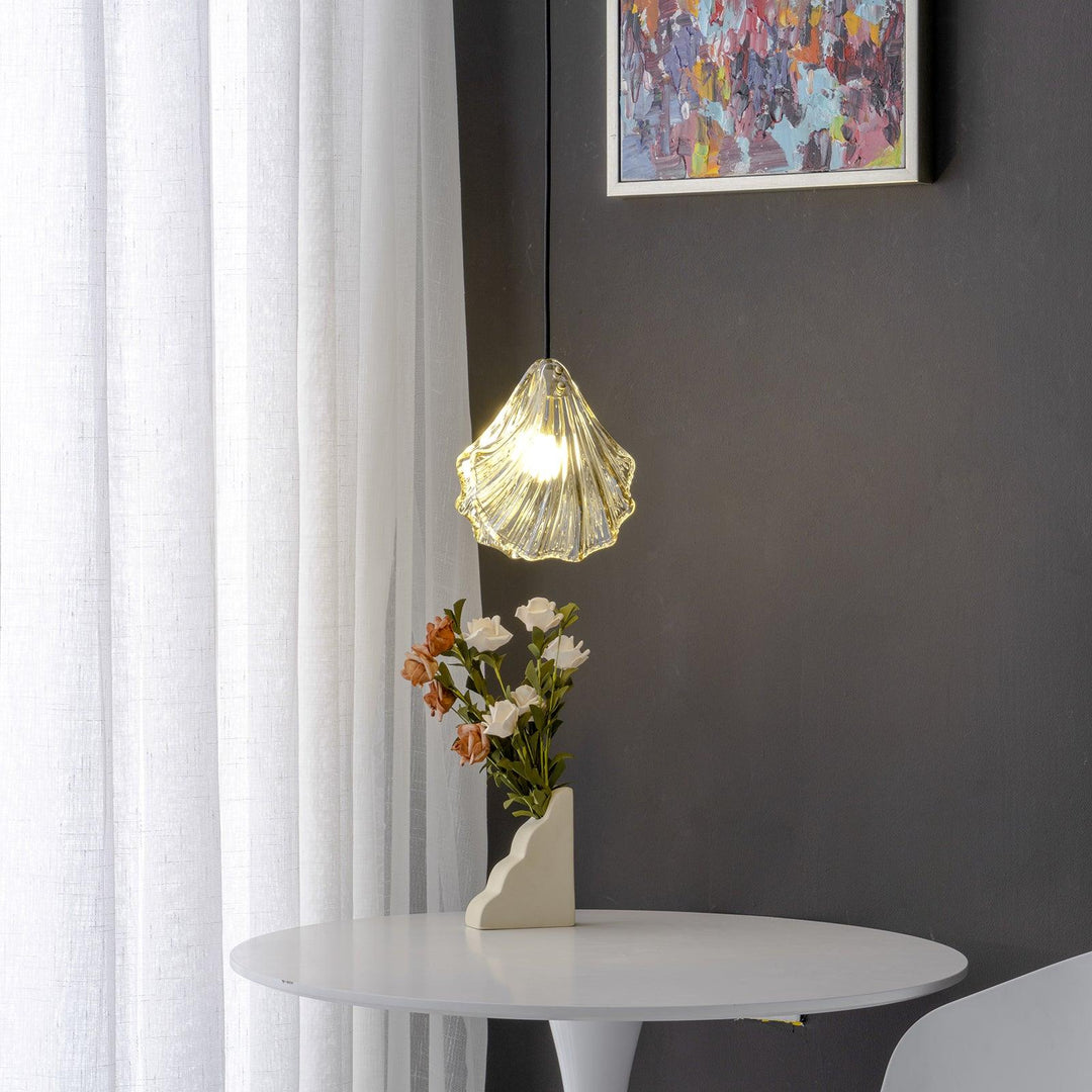 Veliraris Lampe Pendante Mini Swag en Verre Coquillage Art Nordic - Neutralighting