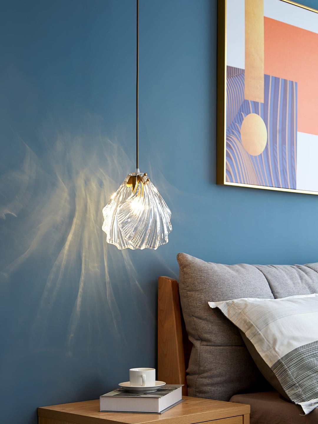 Solara Suspension en Verre Coquillage Artistique Élégante - Neutralighting