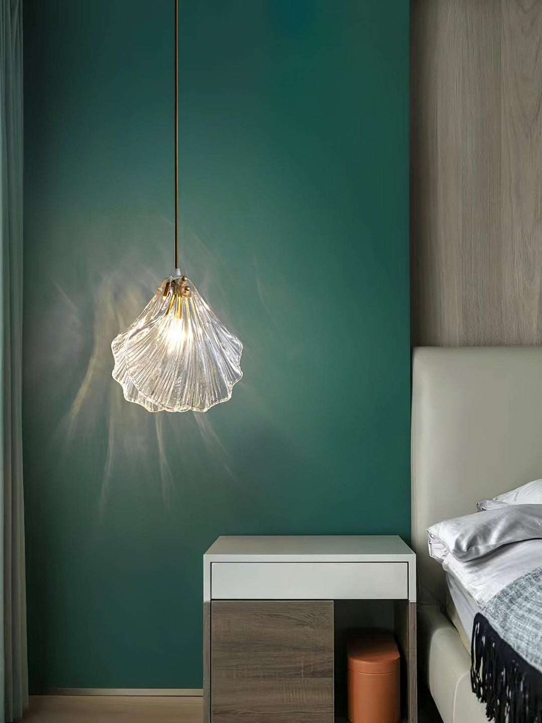 Solara Suspension en Verre Coquillage Artistique Élégante - Neutralighting