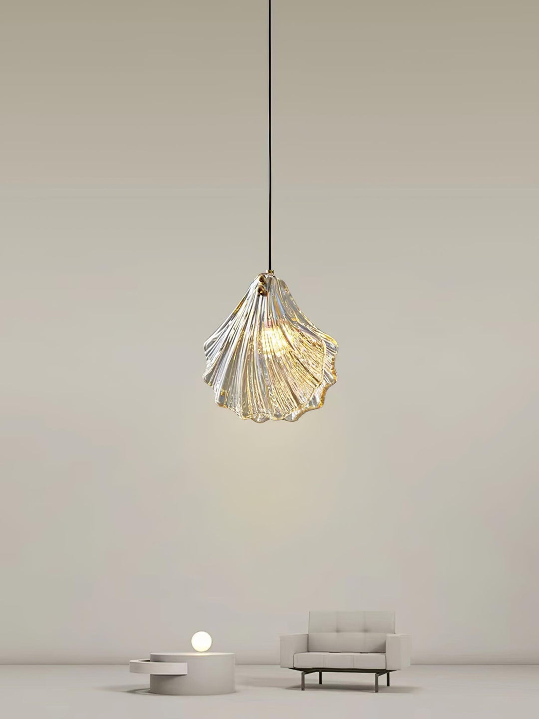 Solara Suspension en Verre Coquillage Artistique Élégante - Neutralighting