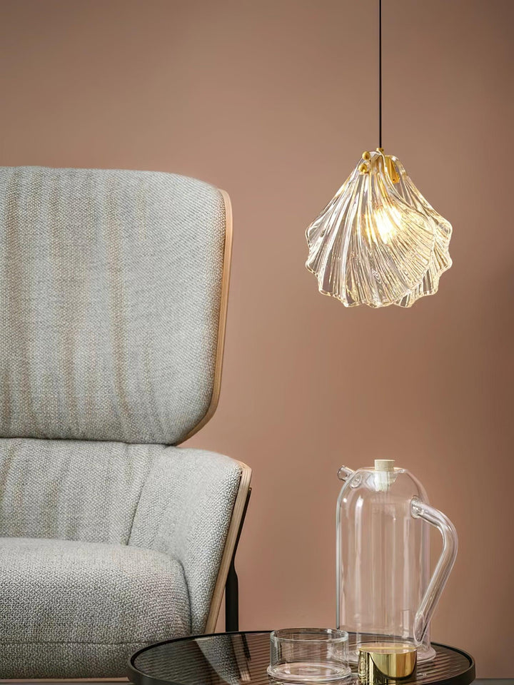Solara Suspension en Verre Coquillage Artistique Élégante - Neutralighting