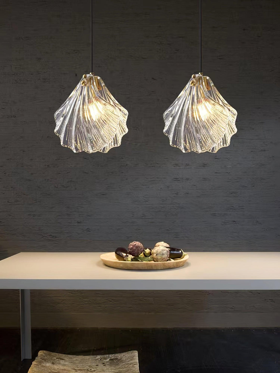 Solara Suspension en Verre Coquillage Artistique Élégante - Neutralighting