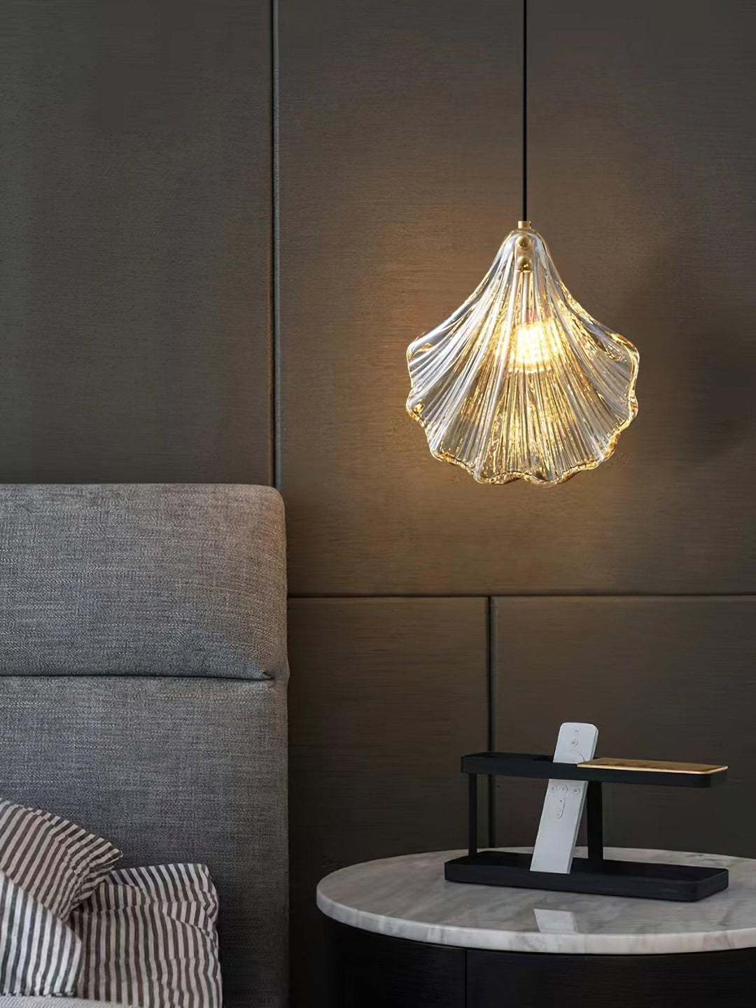Solara Suspension en Verre Coquillage Artistique Élégante - Neutralighting