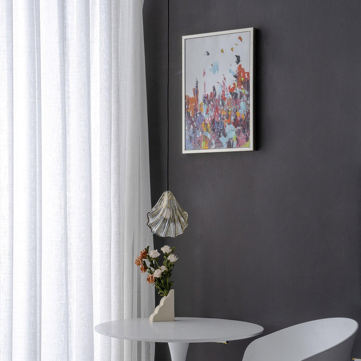 Veliraris Lampe Pendante Mini Swag en Verre Coquillage Art Nordic - Neutralighting