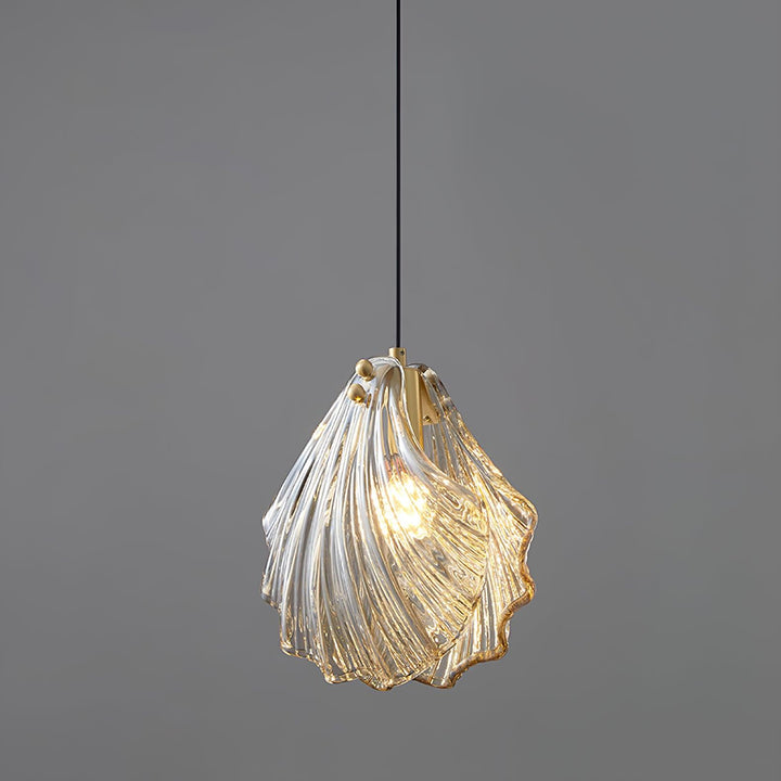 Veliraris Lampe Pendante Mini Swag en Verre Coquillage Art Nordic - Neutralighting