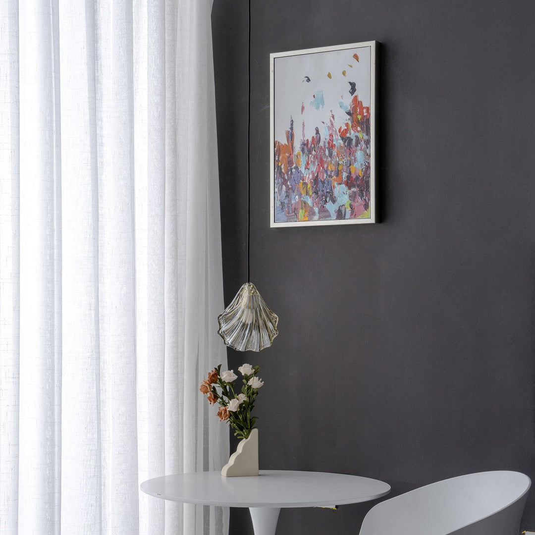 Solara Suspension en Verre Coquillage Artistique Élégante - Neutralighting