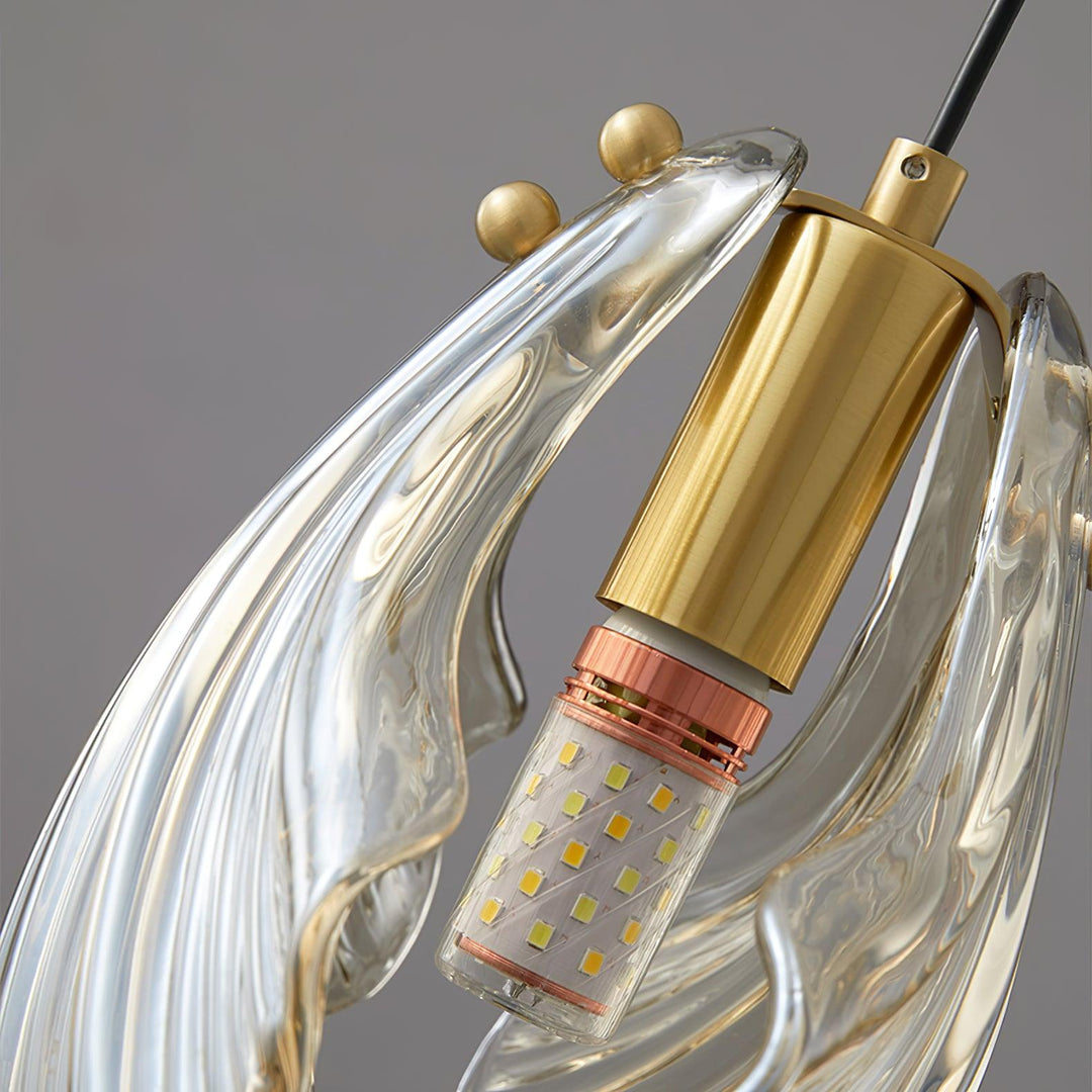 Solara Suspension en Verre Coquillage Artistique Élégante - Neutralighting