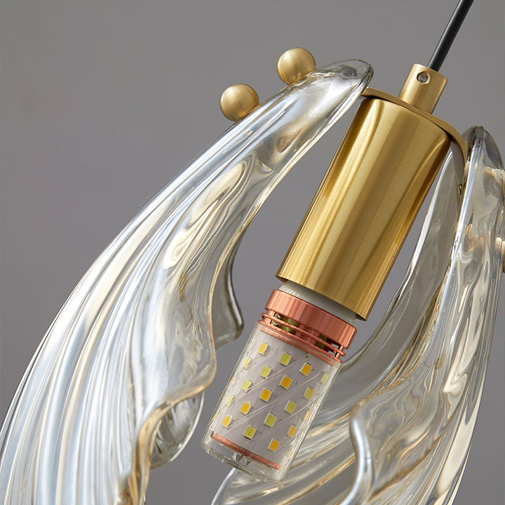 Solara Suspension en Verre Coquillage Artistique Élégante - Neutralighting