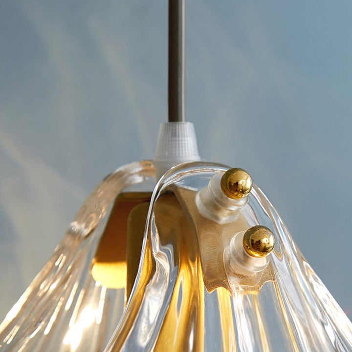Solara Suspension en Verre Coquillage Artistique Élégante - Neutralighting