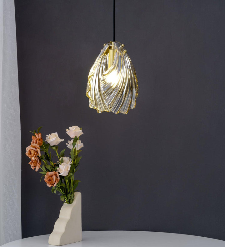 Solara Suspension en Verre Coquillage Artistique Élégante - Neutralighting
