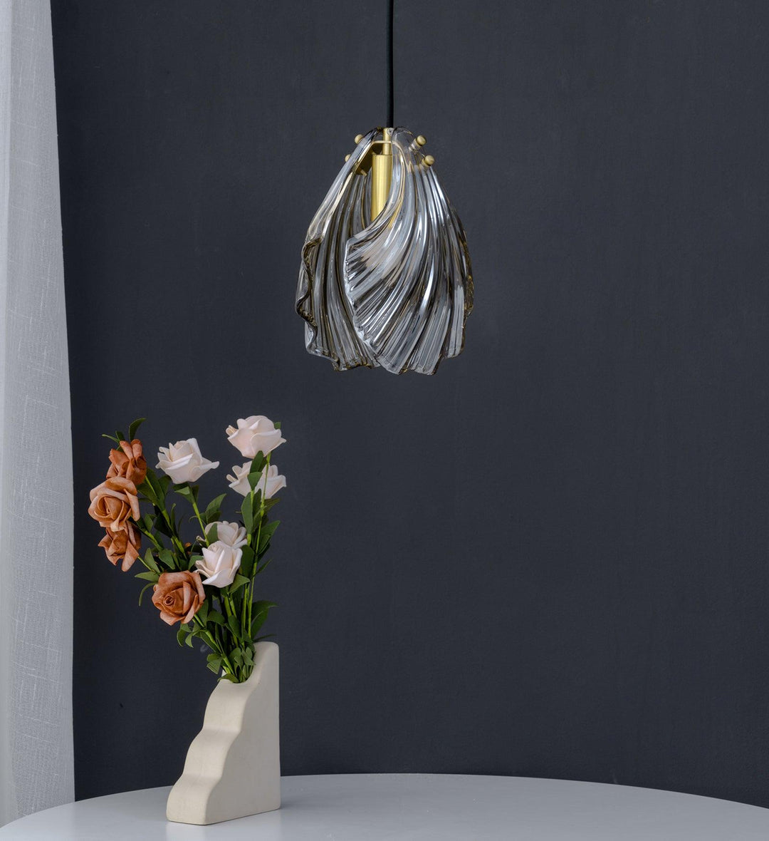 Solara Suspension en Verre Coquillage Artistique Élégante - Neutralighting
