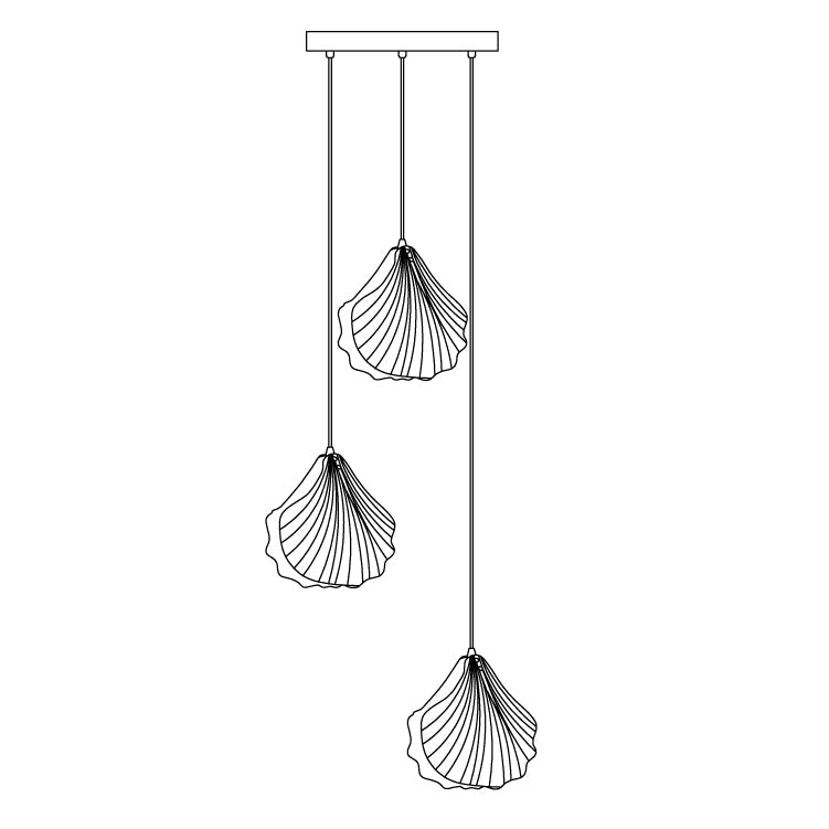 Solara Suspension en Verre Coquillage Artistique Élégante - Neutralighting
