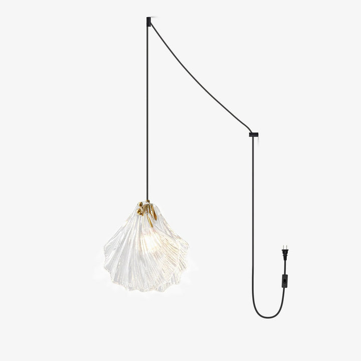 Veliraris Lampe Pendante Mini Swag en Verre Coquillage Art Nordic - Neutralighting