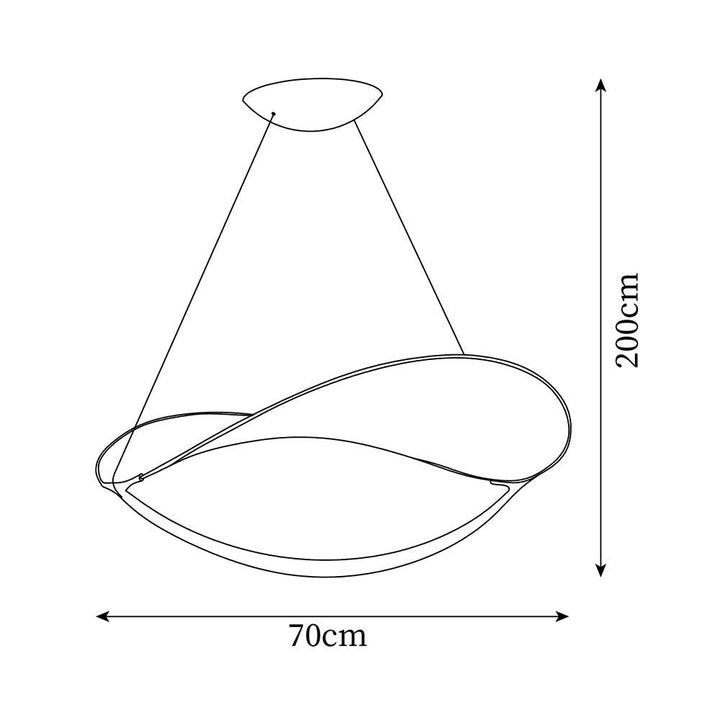 Shield Lampe Pendante Courbée Organique Minimaliste - Neutralighting