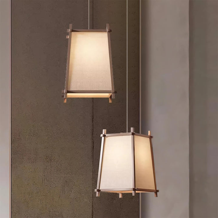 Suspension Calira Tissu Géométrique - Neutralighting