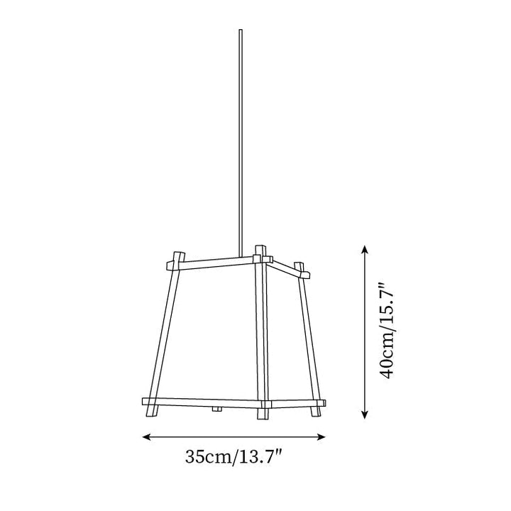 Suspension Calira Tissu Géométrique - Neutralighting