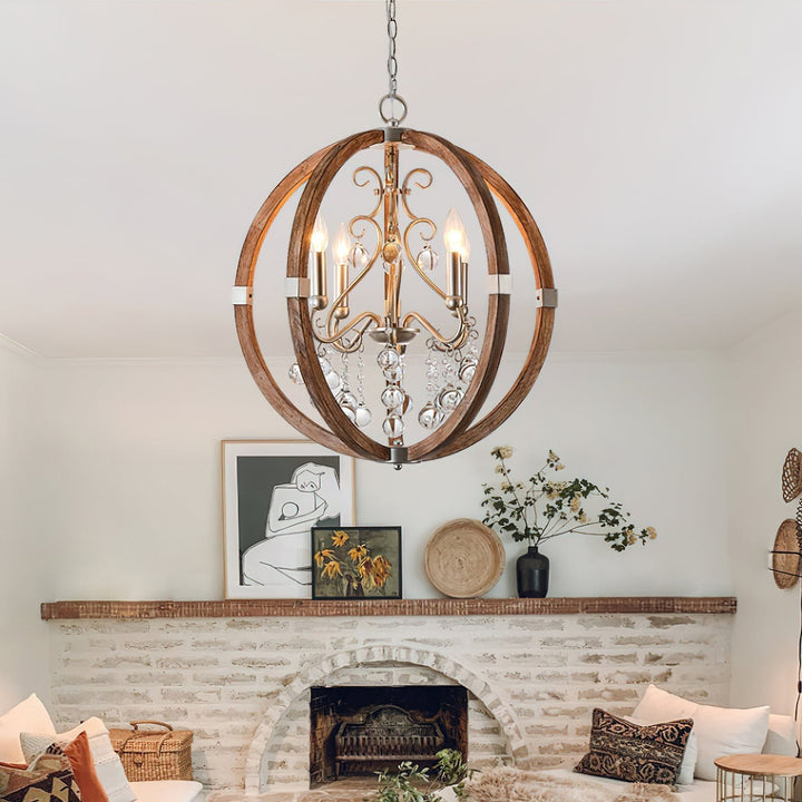 Suspension en bois et métal Oltheyra, élégance premium - Neutralighting