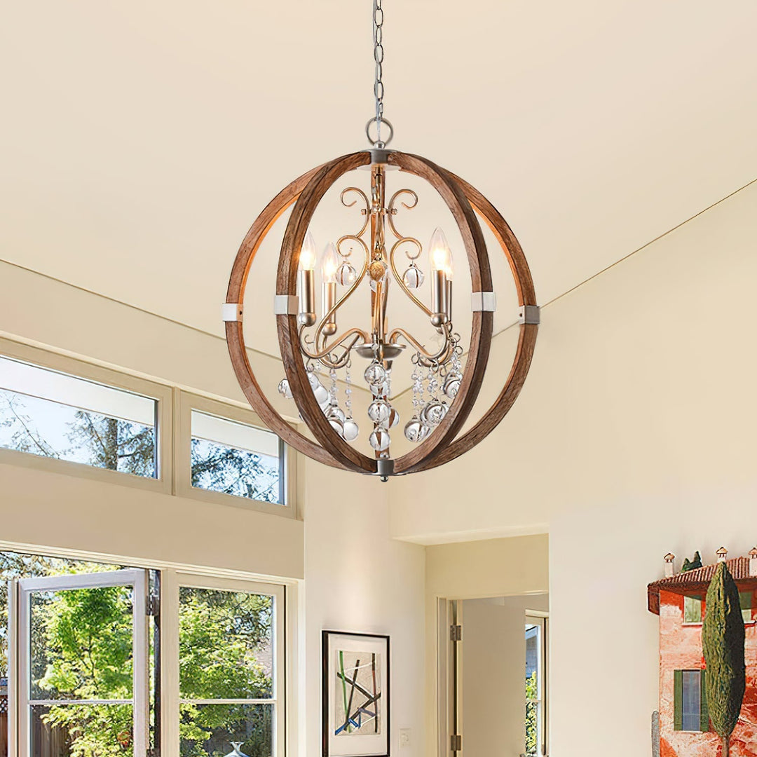 Suspension en bois et métal Oltheyra, élégance premium - Neutralighting