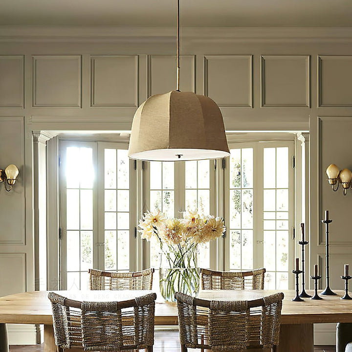 Tala Suspension Cloche en Tissu à Rayures - Neutralighting