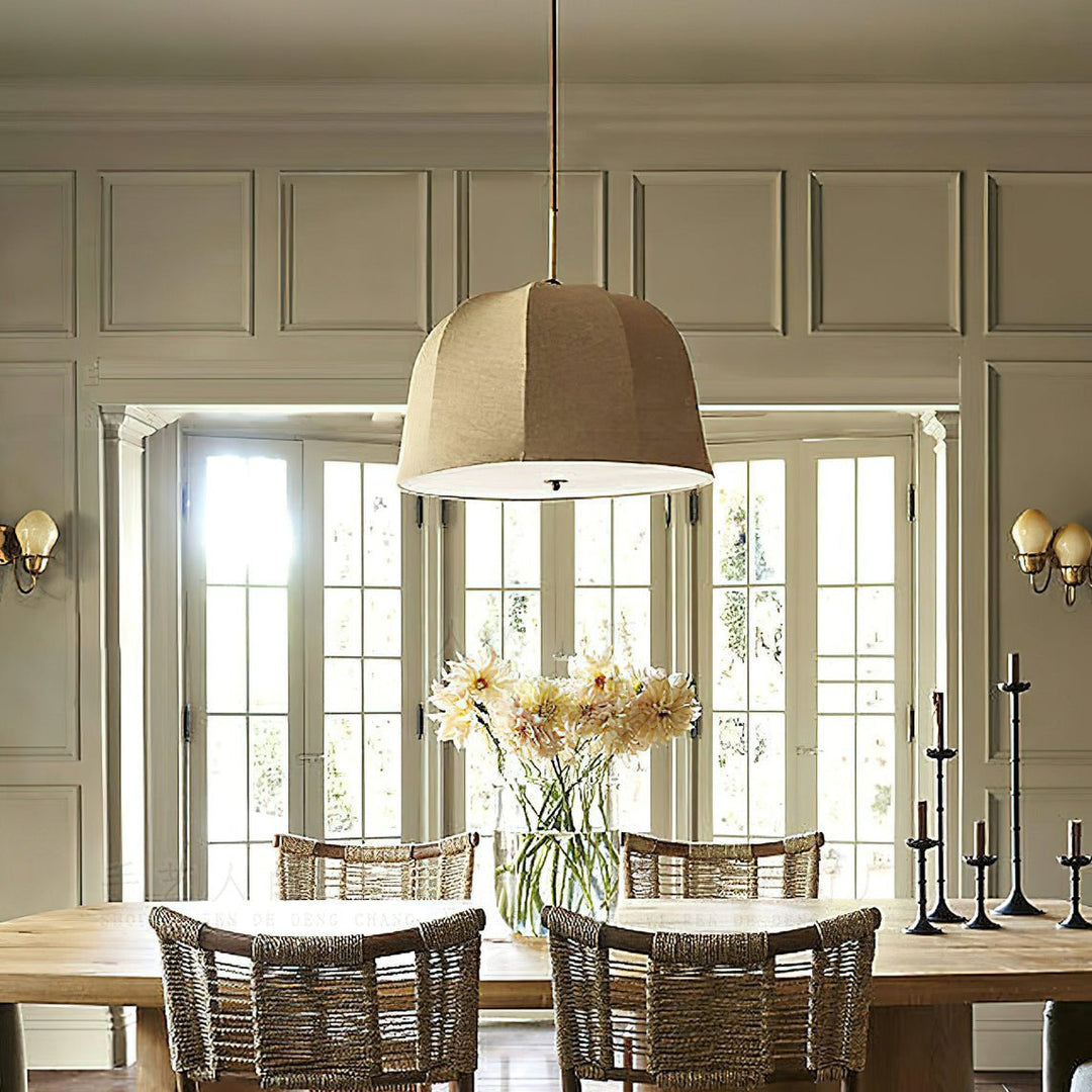 Tala Suspension Cloche en Tissu à Rayures - Neutralighting