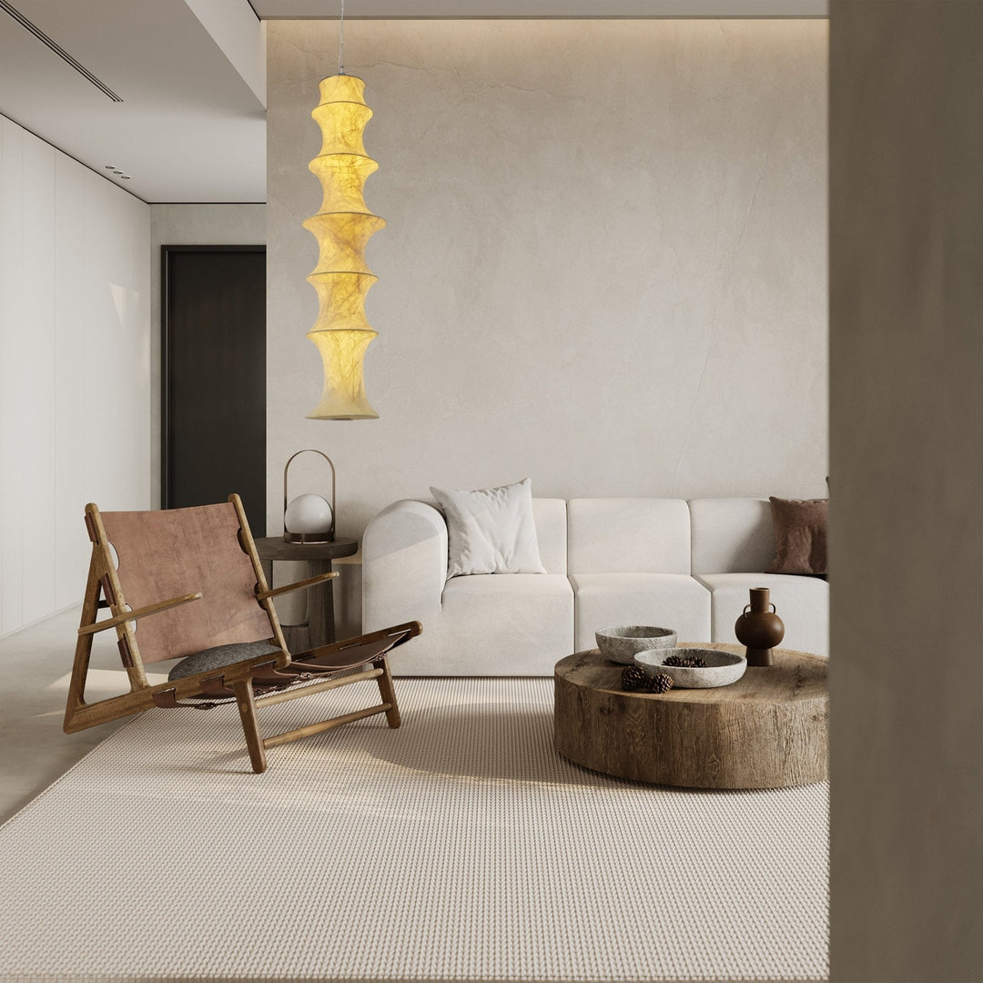 Elraeor Stratifié Mûrier Soie Suspension Lumière - Neutralighting