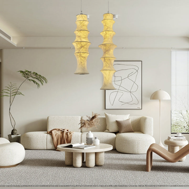 Elraeor Stratifié Mûrier Soie Suspension Lumière - Neutralighting