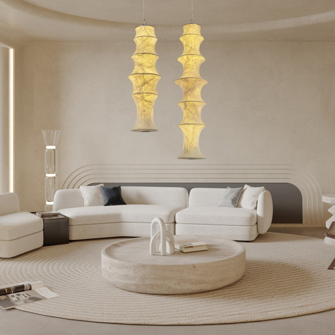 Elraeor Stratifié Mûrier Soie Suspension Lumière - Neutralighting
