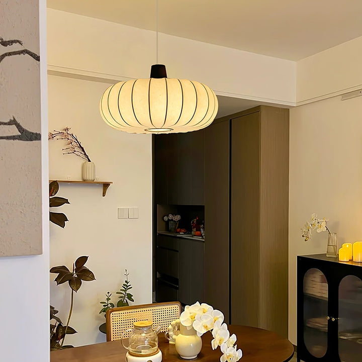 Solice Suspension Soie Bois Rétro - Neutralighting