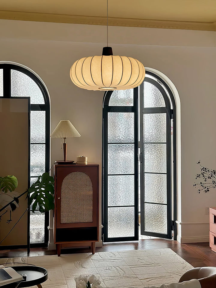 Solice Suspension Soie Bois Rétro - Neutralighting