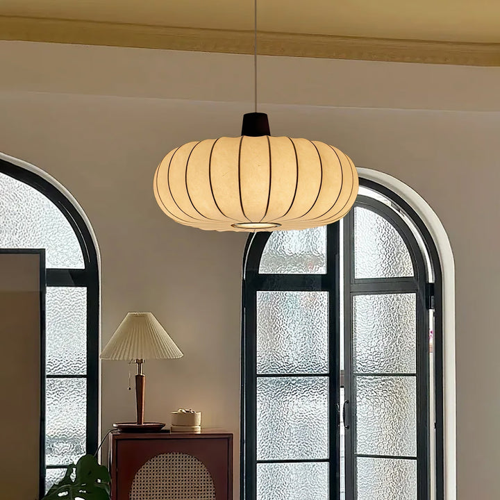 Solice Suspension Soie Bois Rétro - Neutralighting
