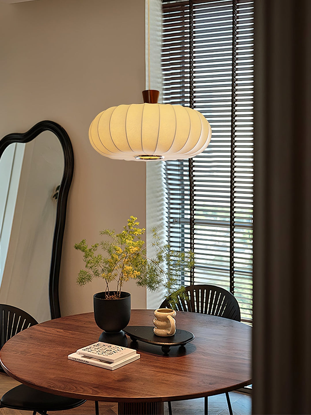 Solice Suspension Soie Bois Rétro - Neutralighting
