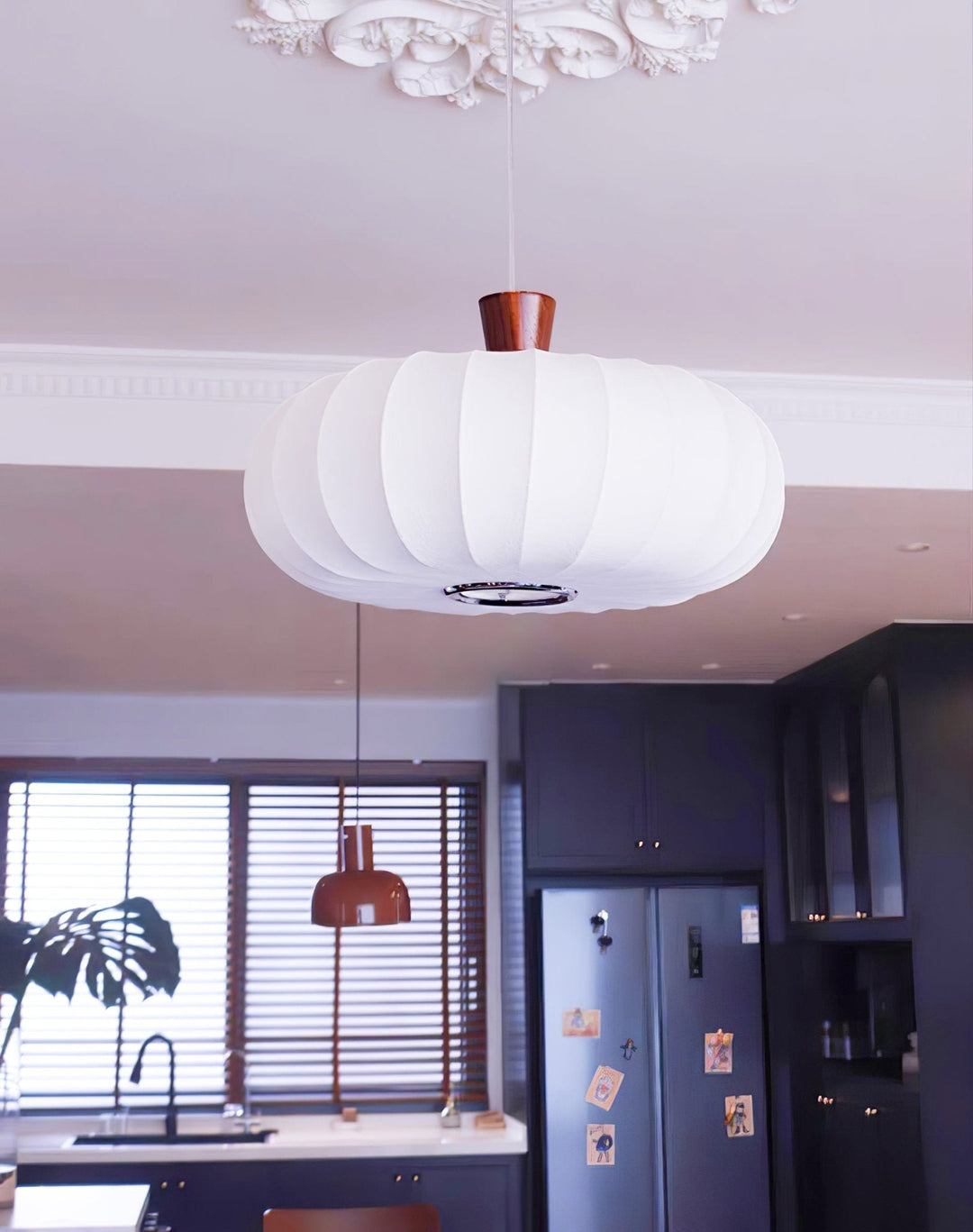 Solice Suspension Soie Bois Rétro - Neutralighting