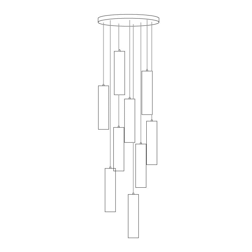 Nyxara Suspension Cluster Albâtre - Neutralighting