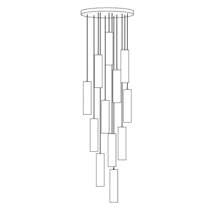 Nyxara Suspension Cluster Albâtre - Neutralighting