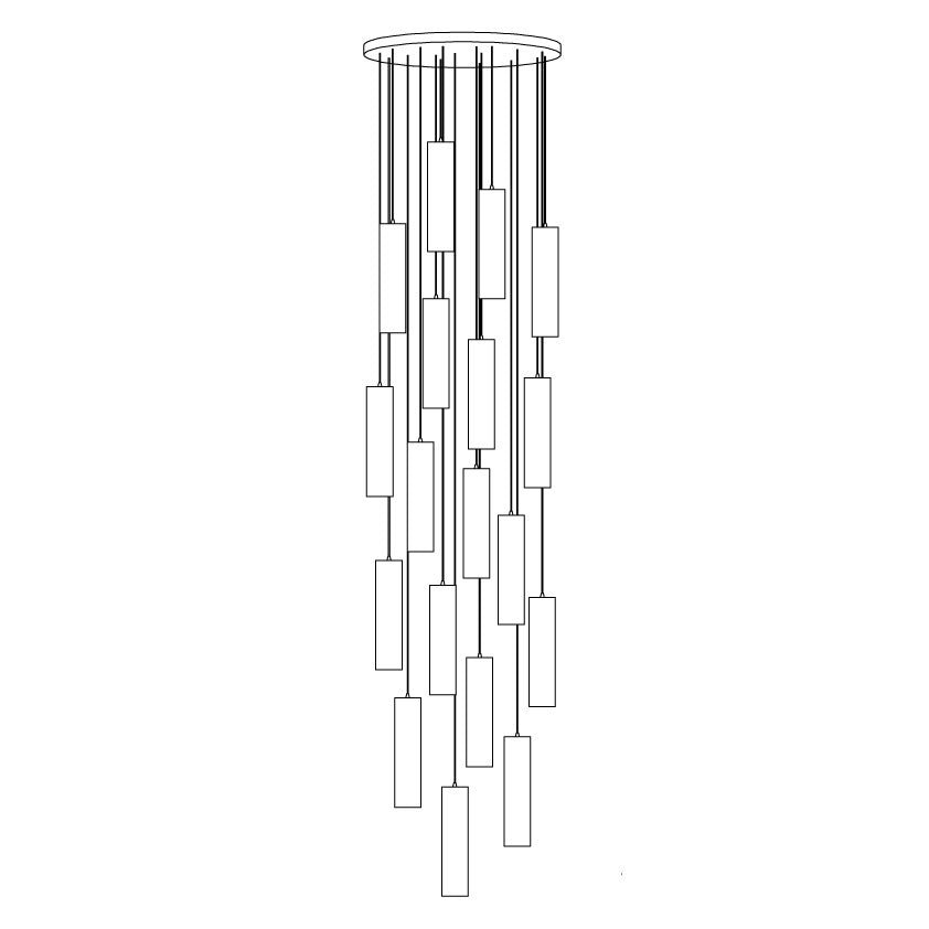 Nyxara Suspension Cluster Albâtre - Neutralighting