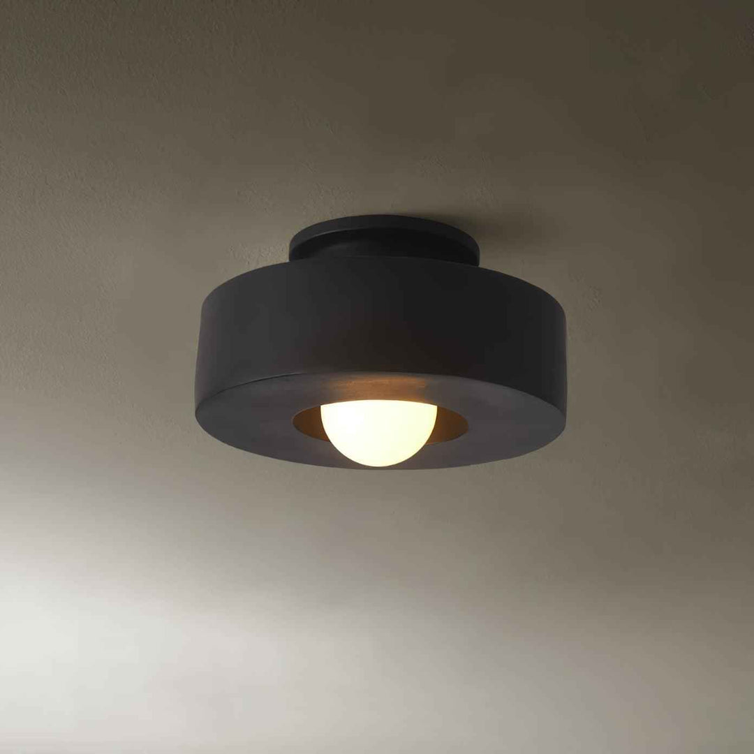 Lustra Résine 30cm Noir LED