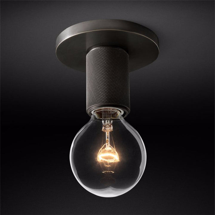 Solara Lumière de Plafond Conique en Verre et Laiton Industrielle - Neutralighting