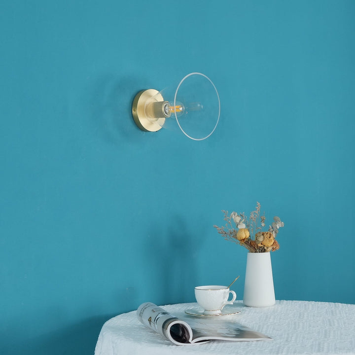Solara Lumière de Plafond Conique en Verre et Laiton Industrielle - Neutralighting