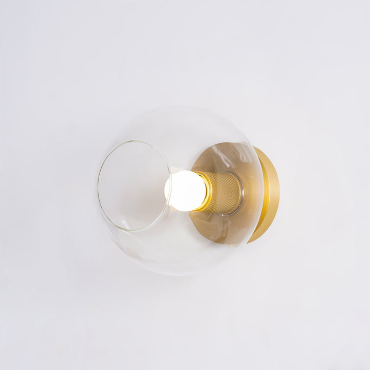 Solara Lumière de Plafond Conique en Verre et Laiton Industrielle - Neutralighting