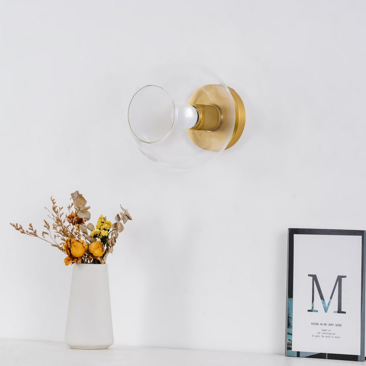 Solara Lumière de Plafond Conique en Verre et Laiton Industrielle - Neutralighting