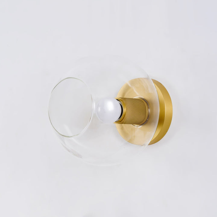 Solara Lumière de Plafond Conique en Verre et Laiton Industrielle - Neutralighting