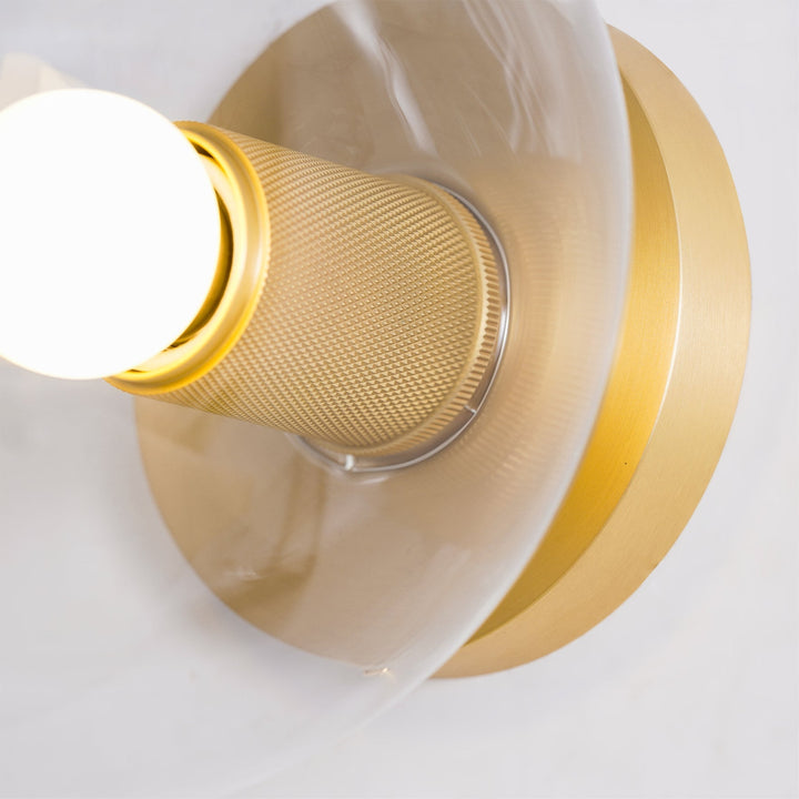 Solara Lumière de Plafond Conique en Verre et Laiton Industrielle - Neutralighting