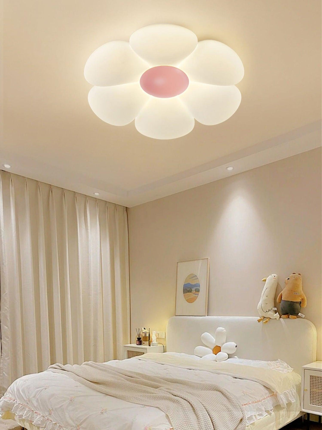 Solara Plafonnier Fleur à Six Pétales pour Chambre d&