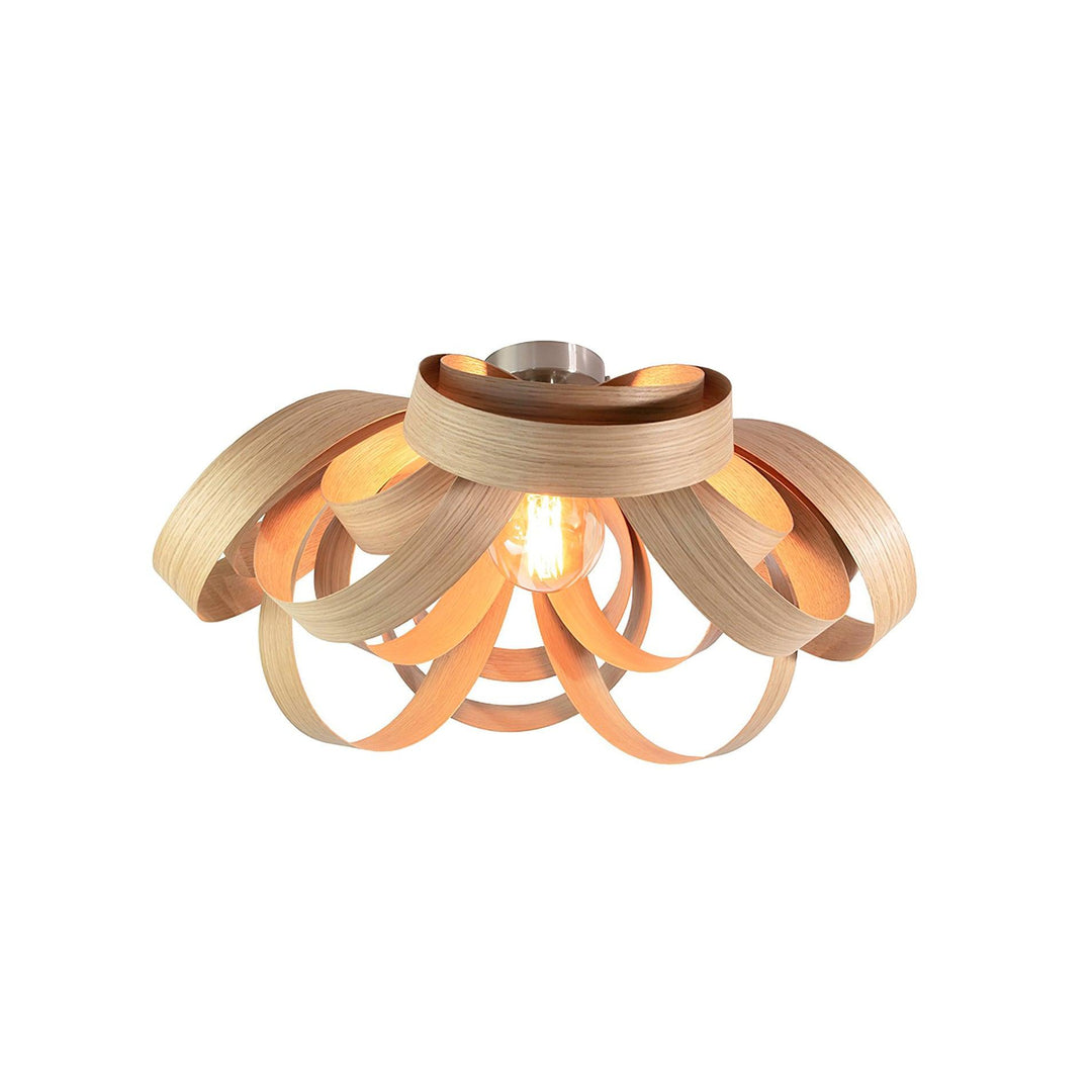 Veylo Lustra Plafonnier Ruban en Bois Élégant - Neutralighting