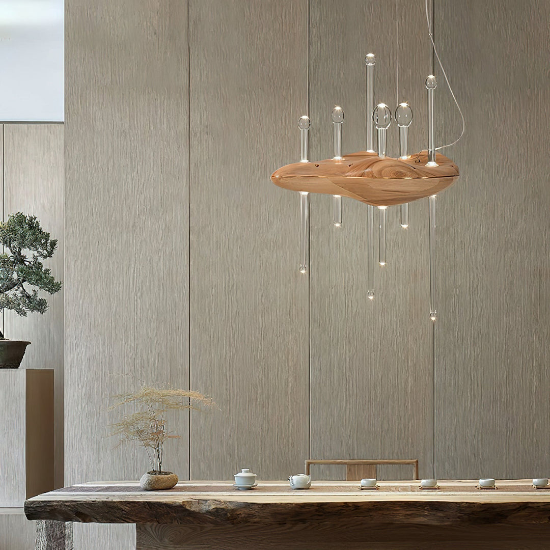 Umare Fantaisiste Chêne Verre Pendentif Lumière - Neutralighting