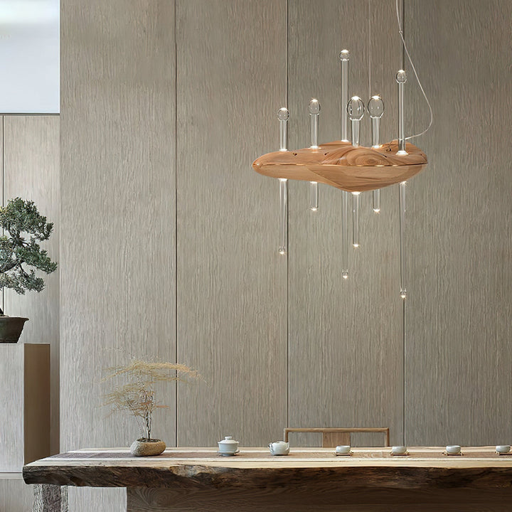 Umare Fantaisiste Chêne Verre Pendentif Lumière - Neutralighting